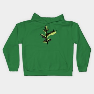 Bizarre Oak Leaf With Tattoos Kids Hoodie